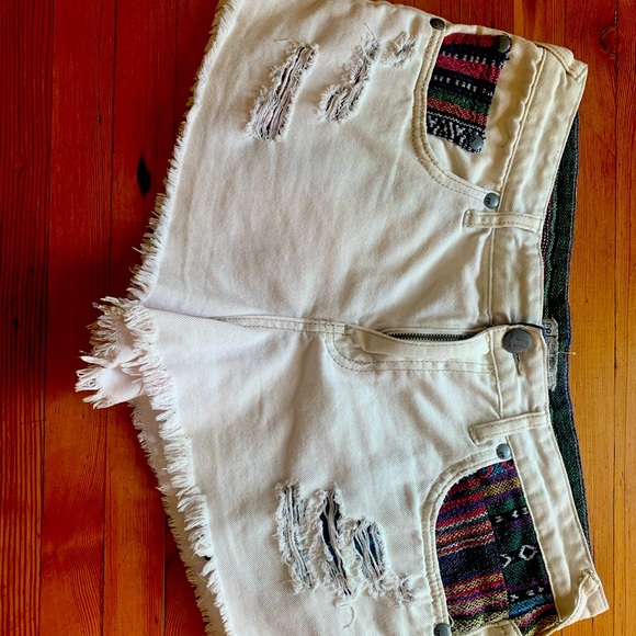 Free People Daisy dukes w/ South American inlays.